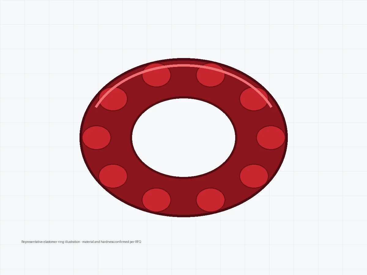 Representative NM coupling elastomer ring illustration